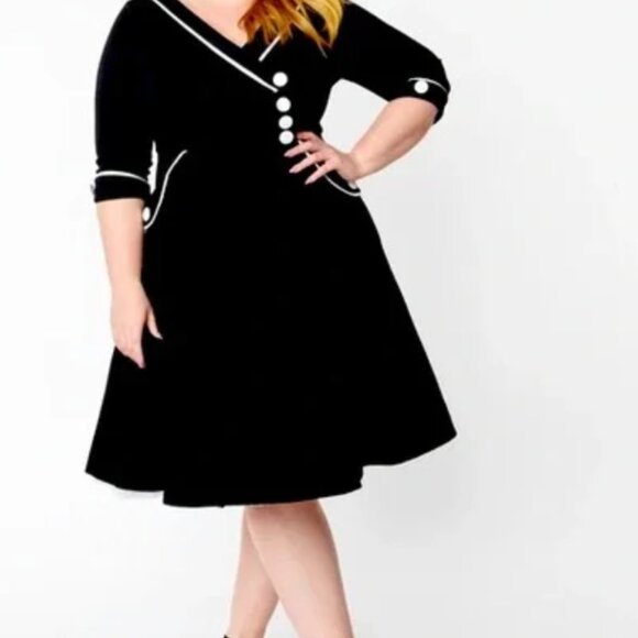 Voodoo Vixen Jackets & Blazers - NWT Voodoo Vixen Herringbone Black Dress Size Extra Large (XL)